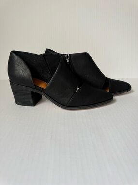 Corso Como Women's Black Cutout Low Block Heel Booties